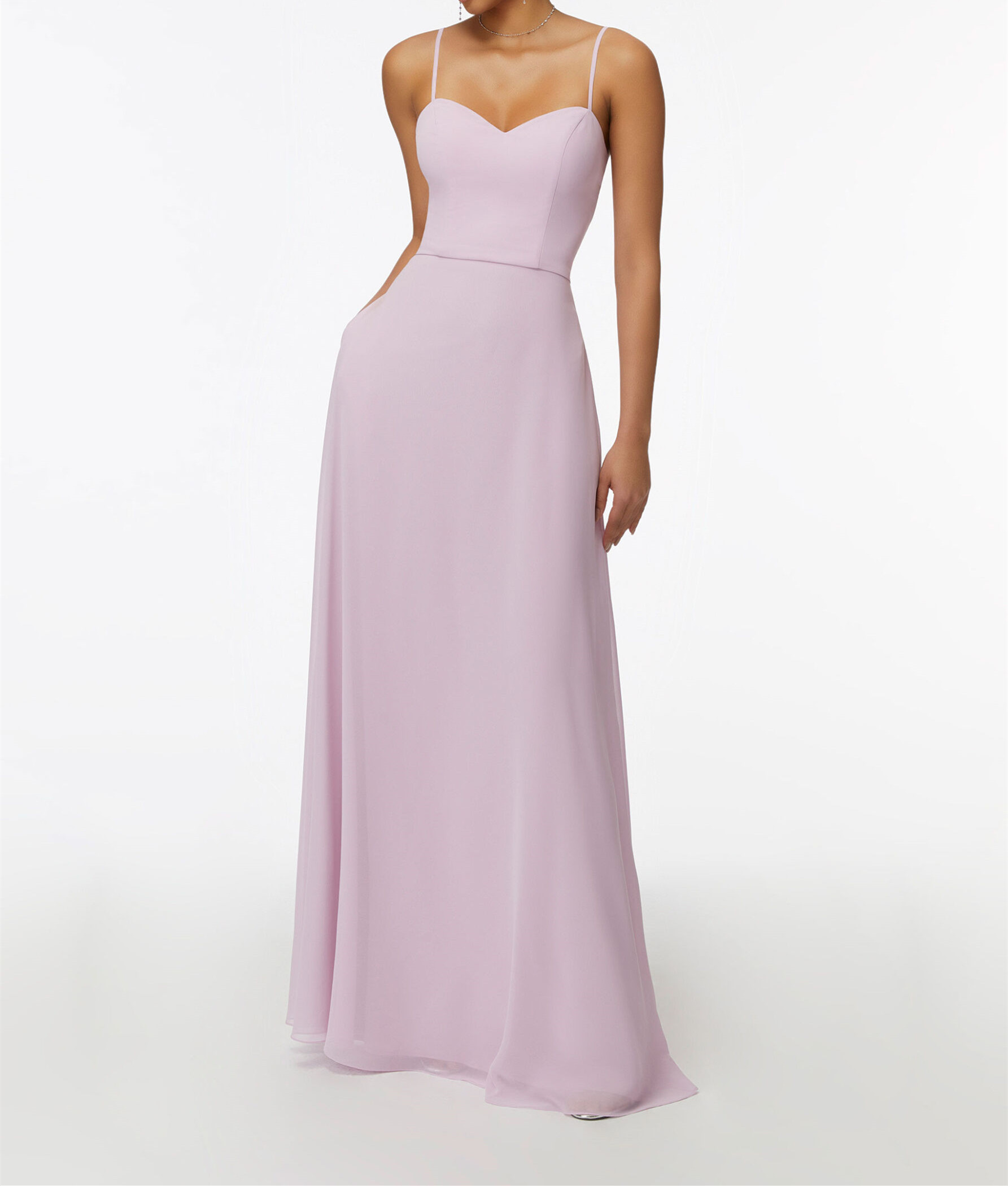 Two Piece, Sweetheart Chiffon Bridesmaid Dress