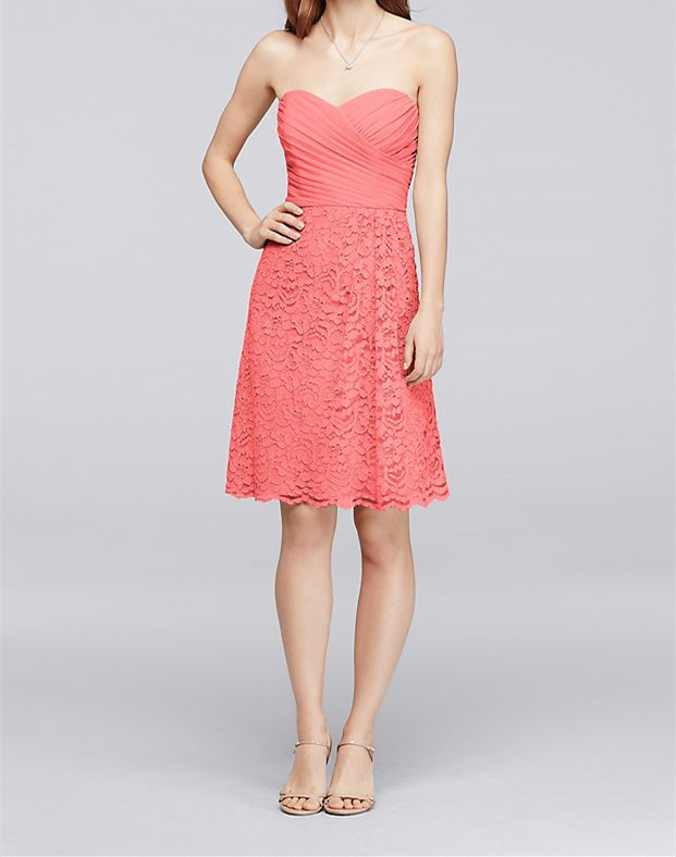 Short Sweetheart Neckline Bridesmaid Dress