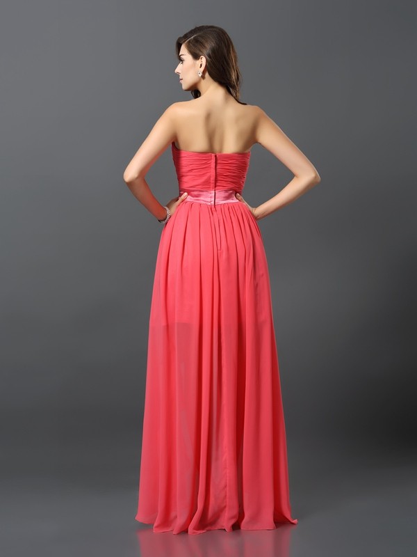 A-Line/Princess Sweetheart Sleeveless High Low Chiffon Bridesmaid Dresses 2738