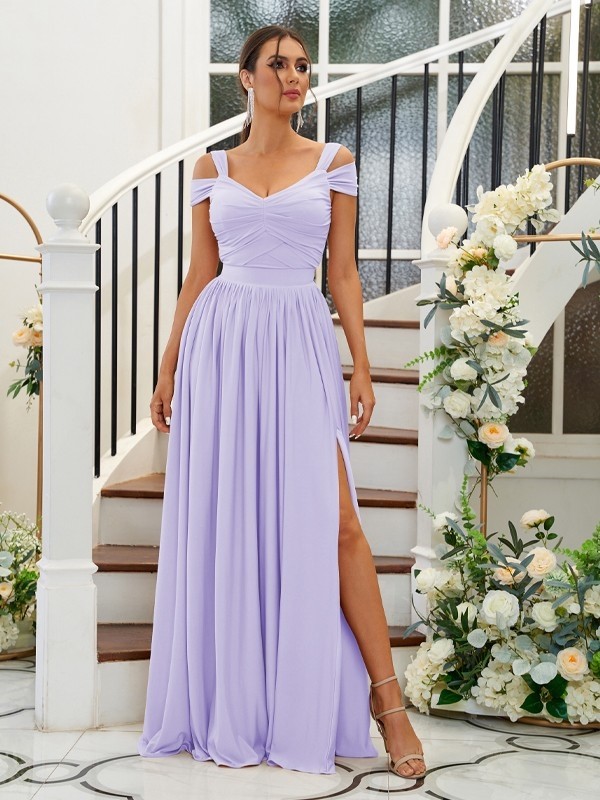 A-Line/Princess Jersey Ruffles Sweetheart Sleeveless Floor-Length Bridesmaid Dresses 2329