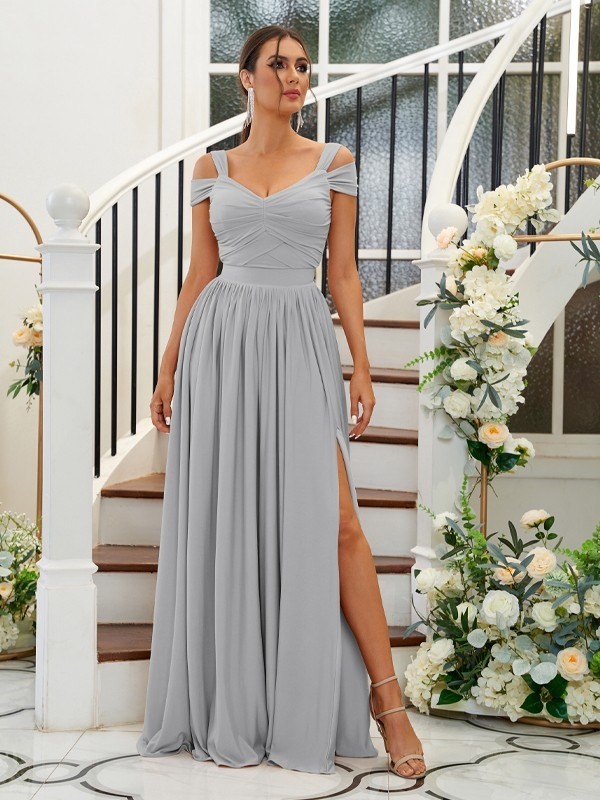 A-Line/Princess Jersey Ruffles Sweetheart Sleeveless Floor-Length Bridesmaid Dresses 2329