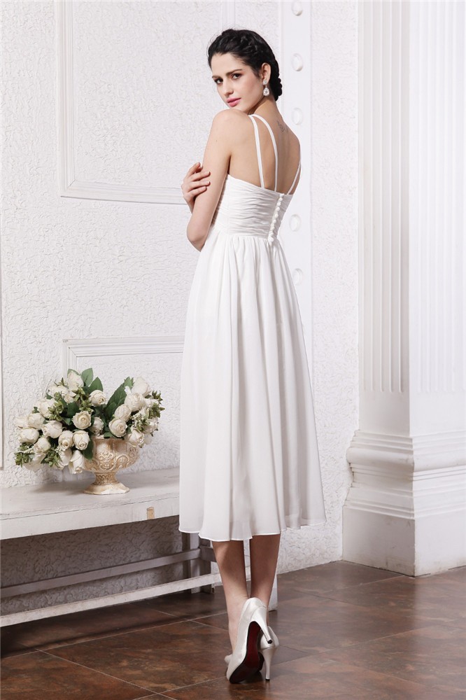 Sheath/Column V-neck Sleeveless Beading Applique Short Chiffon Bridesmaid Dresses 3231