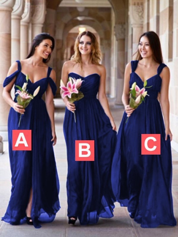 A-Line/Princess Chiffon Floor-Length Sleeveless Bridesmaid Dresses 2137