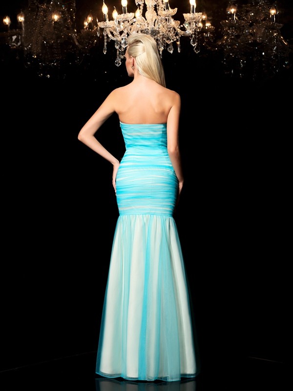 Sheath/Column Sweetheart Sequin Sleeveless Long Net Dresses 6788